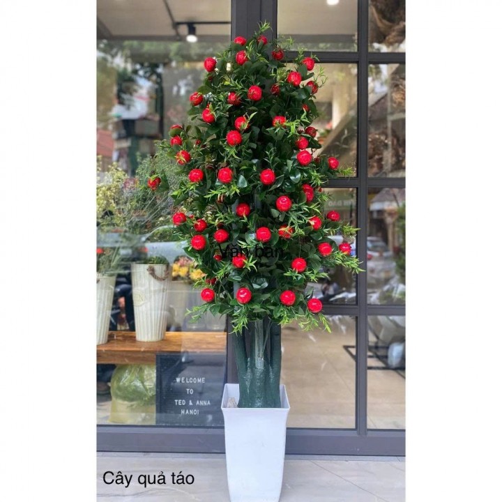 cây táo giả trang trí 